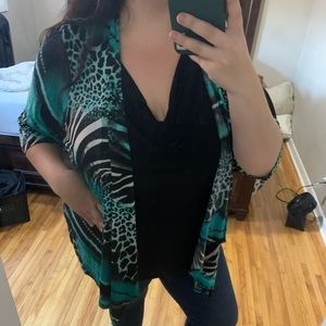 Plus size Top with cardigan attached